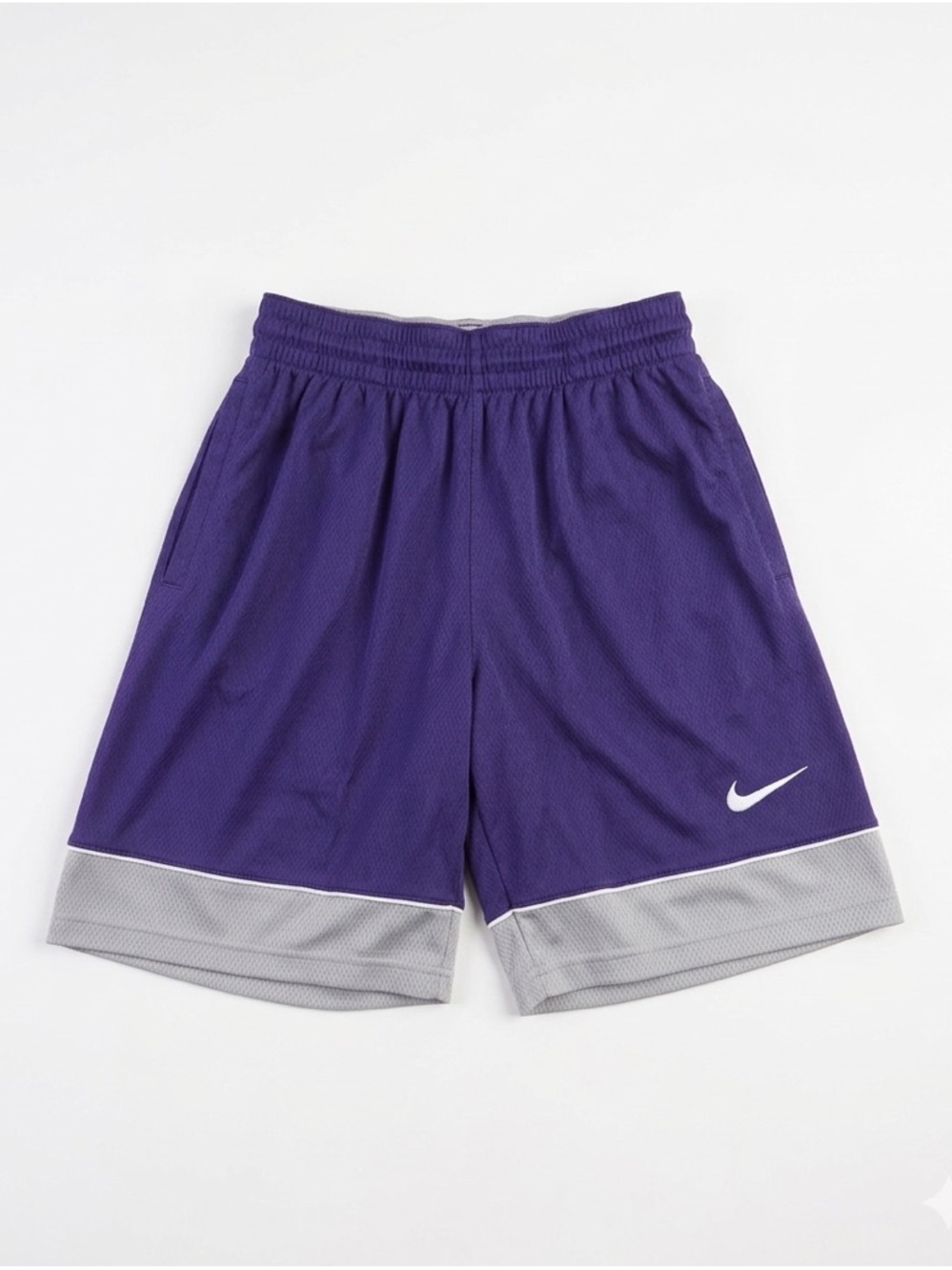 Nike Purple Athletic Shorts with Gray Hem